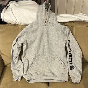 Carhartt Light Gray Hoodie with Logo